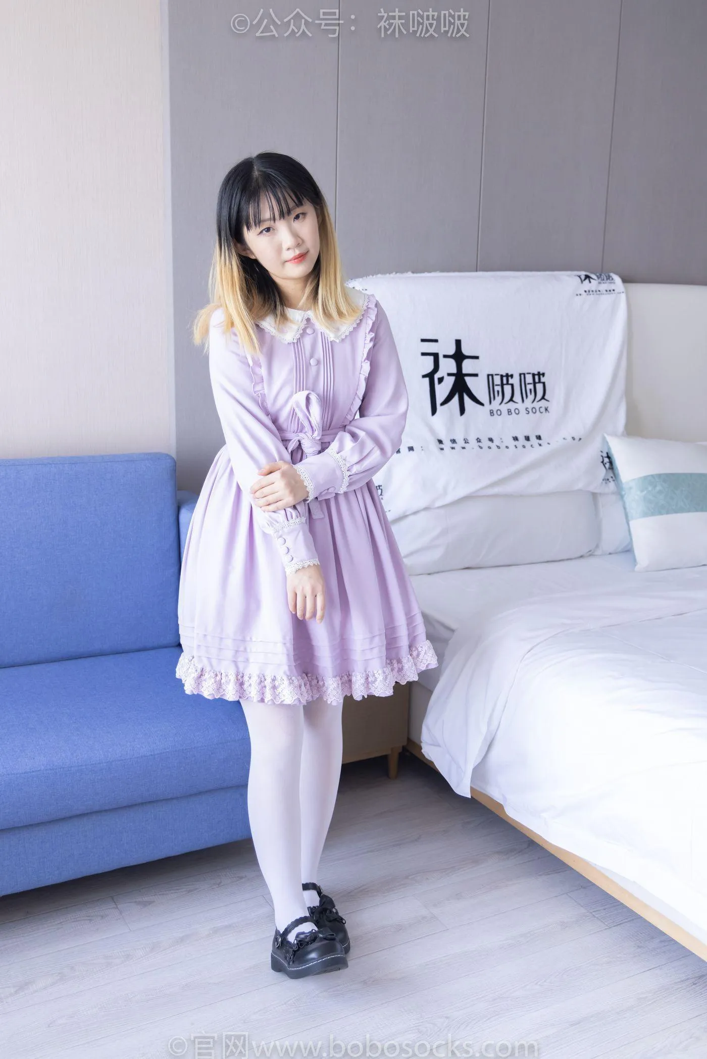 [BoBoSocks袜啵啵]NO.079 砂糖-皮鞋、厚白丝（花絮版） [140P]插图5